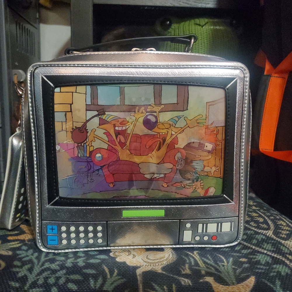 BNWT Loungefly Nickelodeon Retro TV with Cartoon Design